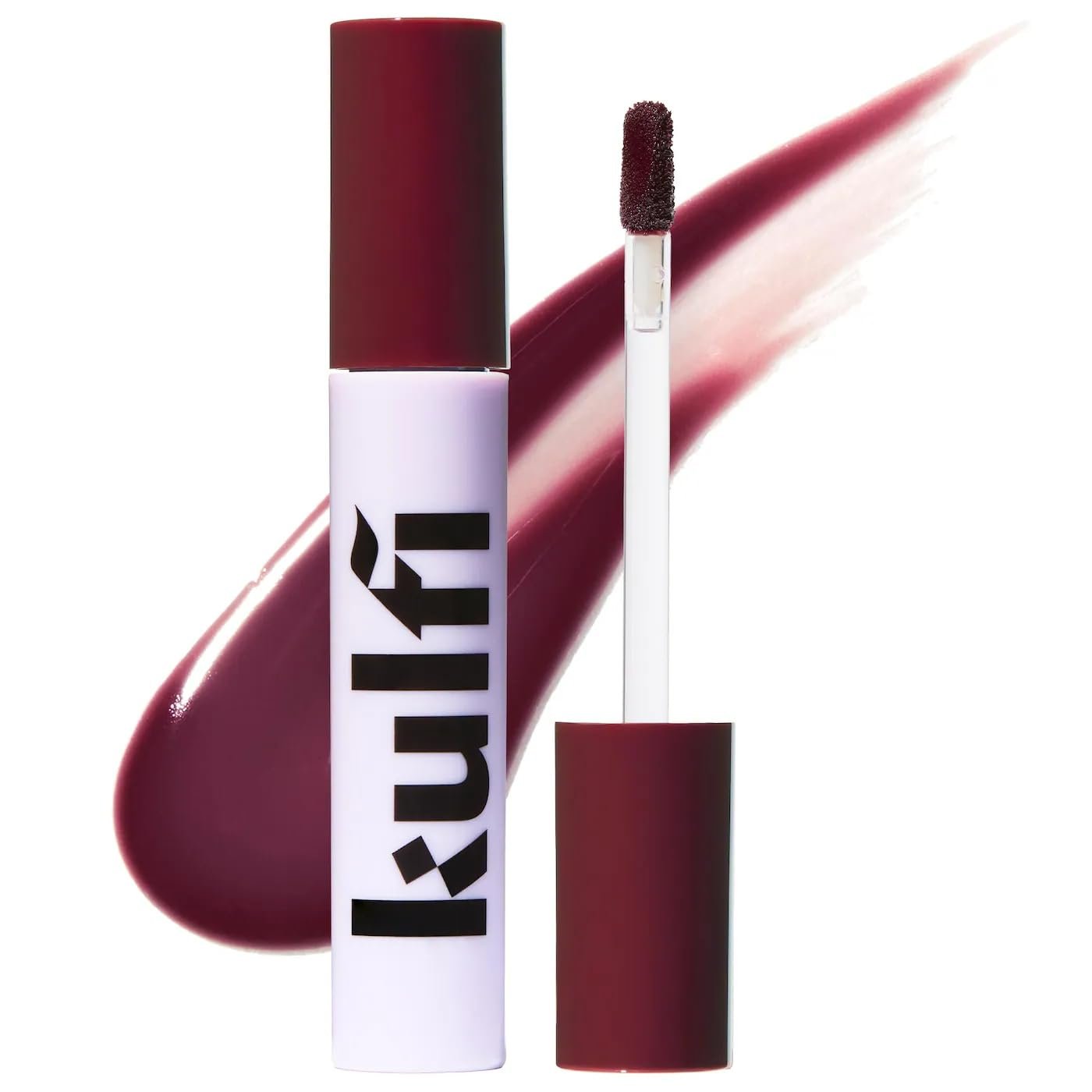 Deep mauve plum lip oil stain by Kulfi Beauty