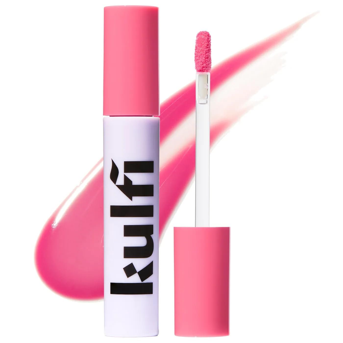 Peony pink glossy lip oil stain by Kulfi Beauty